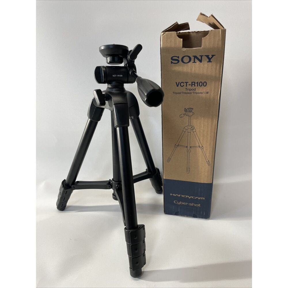 Sony VCT-R100 Tripod 3 Way Pan & Tilt Head Handycam Cyber-Shot